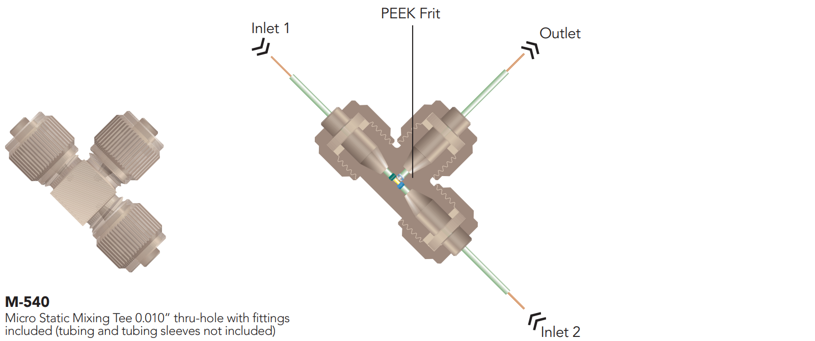 IDEX MicroTight® PEEK mixing tee M-540