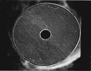 tubing-end-with-precut-tubing Smooth end of pre-cut stainless steel tubing