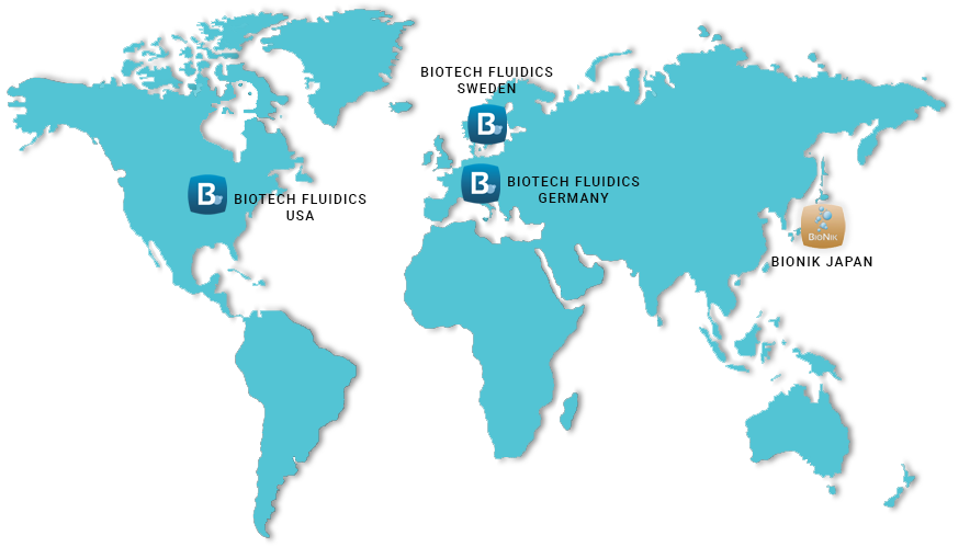World map Biotech officies